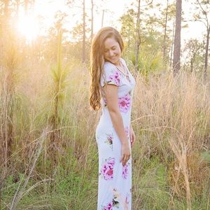 Off white/ floral dress